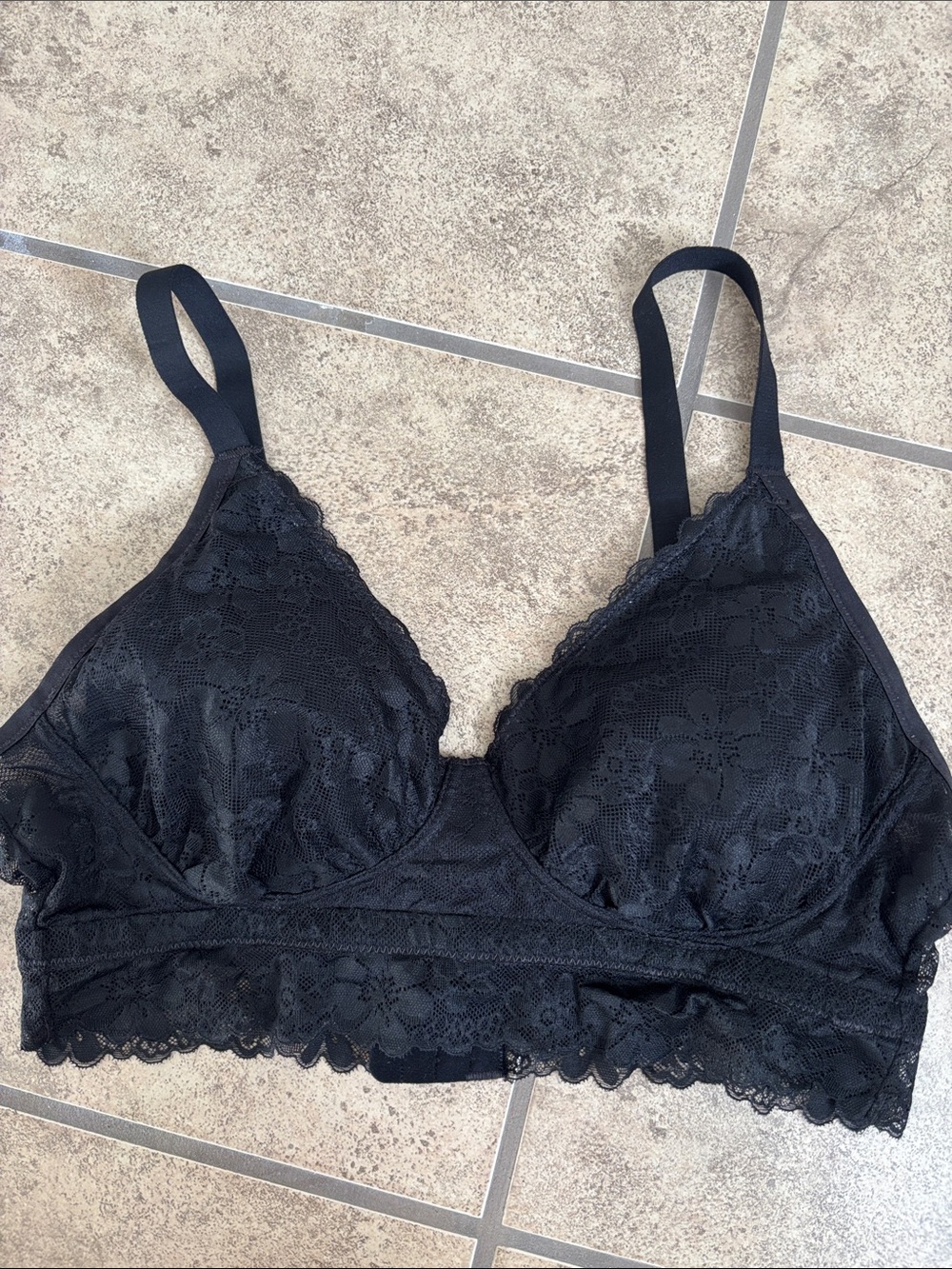 No Boundaries Black Lace Bra Size XL